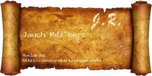 Jauch Róbert névjegykártya
